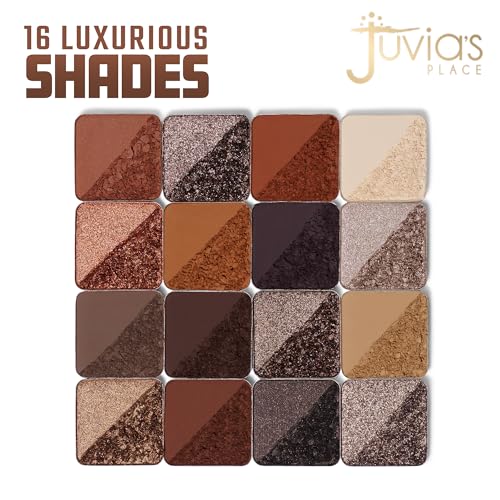 Juvia's Place Coffee Shop Eyeshadow Palette - 16 Pigments for Eye Makeup