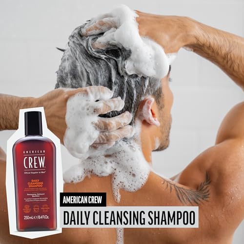 American Crew Shampoo for Men, Daily Cleanser, Naturally Derived, Vegan Formula, Citrus Mint Fragrance, 33.8 Fl Oz