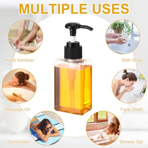 24 Pack Travel Pump Bottles - 3.4 oz Refillable Dispenser Containers