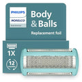 Philips Norelco Body Groomer Replacement Shaving Foil Head, 100% Showerproof & Waterproof Hypoallergenic Shaver Foil compatible with Philips BG5000/BG7000/BG9000 series Body Groomers, BG2010/40