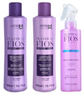 Cadiveu Plastica Dos Fios Home Care Kit - Keratin Smoothing Shampoo, Conditioner & Gradual Serum