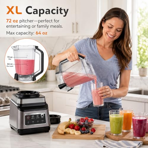 72oz Blender Pitcher Replacement for Ninja BN750 BN800 BN801 - BPA-Free, Dishwasher Safe