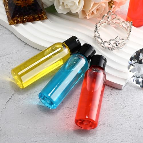 300 Pack 2 oz Clear Plastic Flip Cap Bottles - Travel Refillable Containers