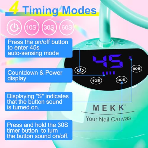 Mini UV Nail Lamp with Gooseneck & Rechargeable Battery - Blue