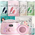 LANSLEYWAX Digital Waxing Kit for Women Men - Water Pink Waxing Machine with 39 Accessories - Hard Wax Kit for Arm Leg Brazilian Bikini Face Sensitive Skin, Wax Warmer Hair Removal for Home/Salon Use