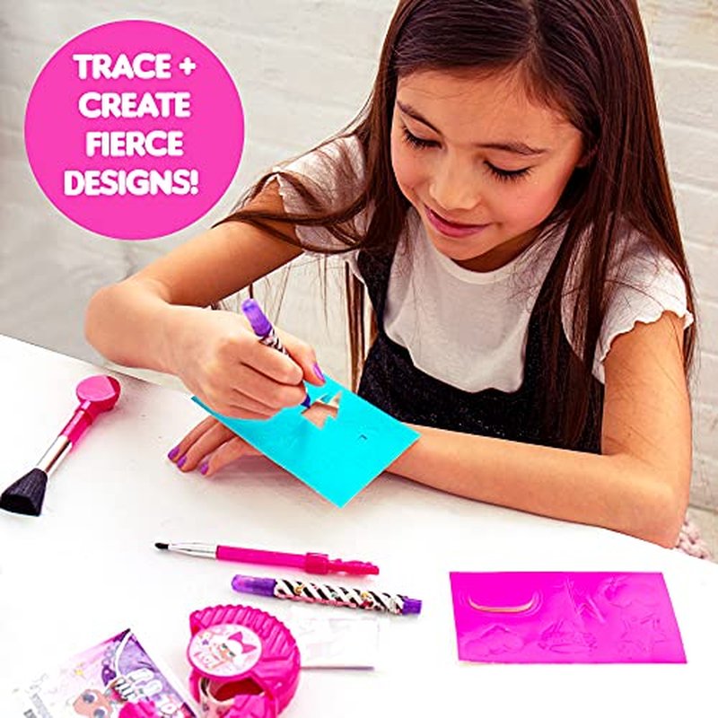 L.O.L. Surprise! Tattoo Roll-Its by Horizon Group USA, LOL Surprise Tattoos for Kids, Unroll Over 1 ft. of Surprises, Includes Temporary Tattoos, Body Art Markers, Stencils, Glitter, Body Gems & More