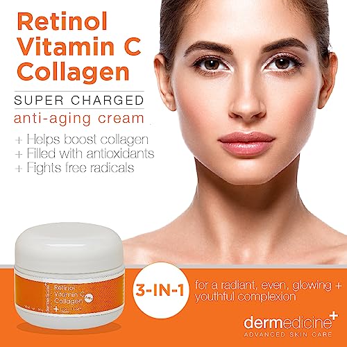 Vitamin C Retinol Collagen Face Cream 1 oz - Anti-Aging Moisturizer for All Skin Types - Pack of 1