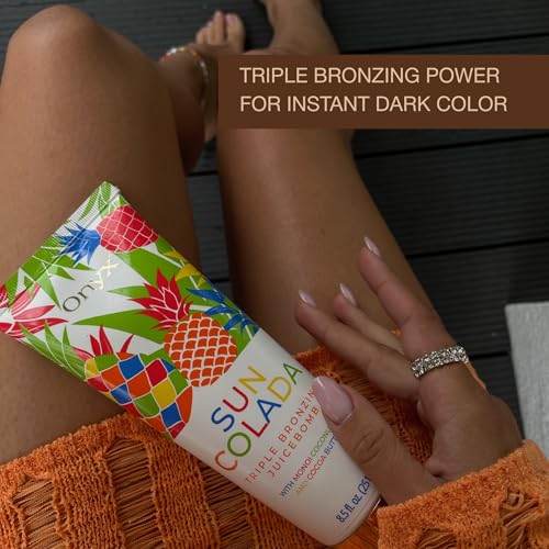 Onyx Suncolada Bronzing Lotion for Tanning Bed - Deep, Hydrating 8.5 Fl Oz
