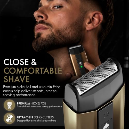 Foil Shaver with Integrated Trimmer - Cordless, USB-C Rechargeable, Close Shaving