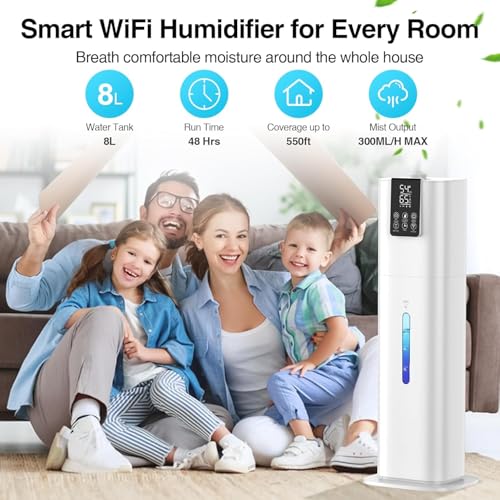 Honovos 8L Smart Humidifier for Large Rooms with App & Remote Control