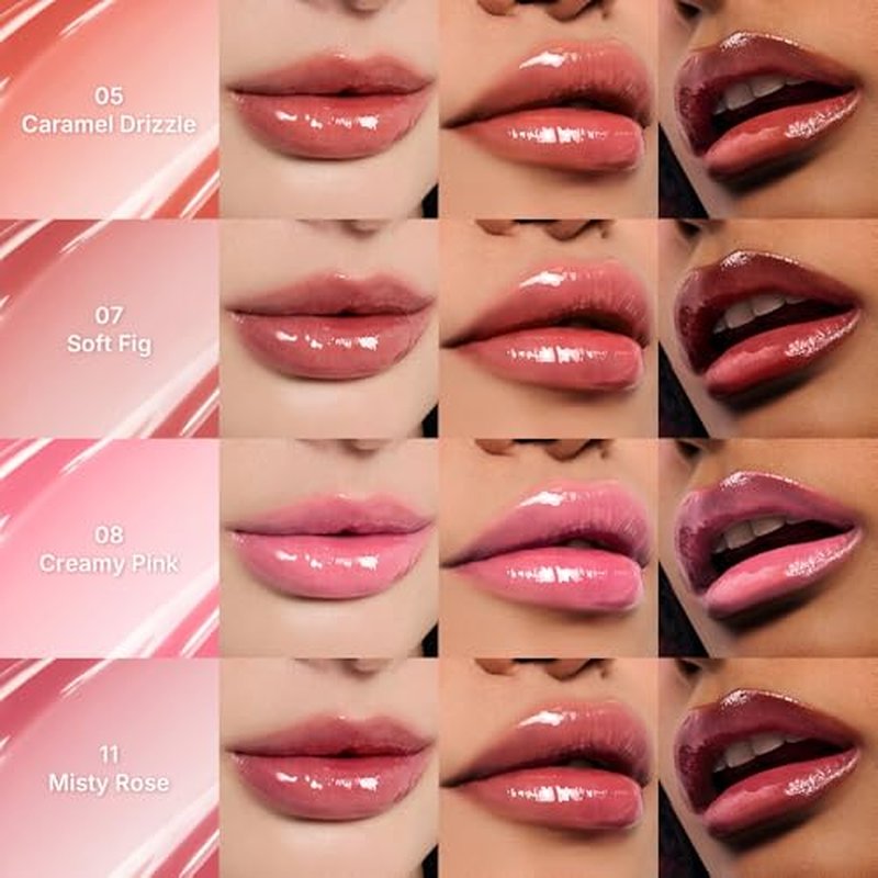 dasique Pure Water Lip Gloss #07 Soft Fig 0.09 oz | Variety of Colors | Dewy Gloss | Buildable Gloss Tesxture | Non-Sticky | K-beauty