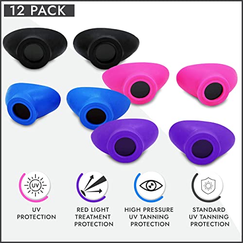 Super Sunnies UV Eye Protection FDA Compliant, Tanning Bed Goggles, Red Light Therapy Glasses - Random