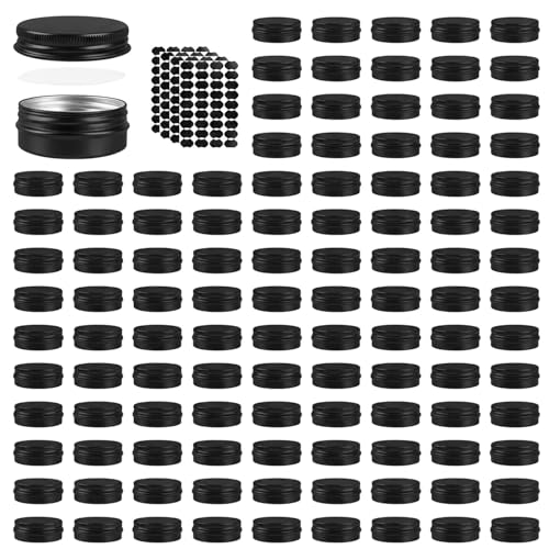 120 Pack 0.5 oz Aluminum Lip Balm Tins - Leakproof Cosmetic Containers