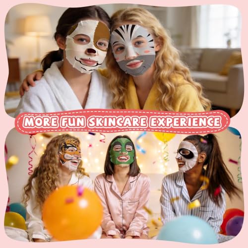 G-28 Pack Animal Collagen Face Masks Set for Kids & Teens – Hydrating Fun Masks
