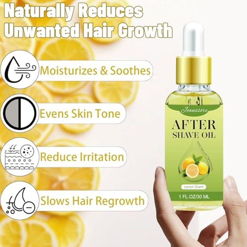 3 PCS After Shave Oil Women, Soothing & Moisturizing Formula for Ingrown Hair & Dryness, Natural Deodorant for Women Prevention & Odor Control(Lemon)