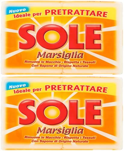 SOLE Marseille Laundry Soap for Pre-Treating - Natural Stain Remover, Pack of 4, 8.8oz