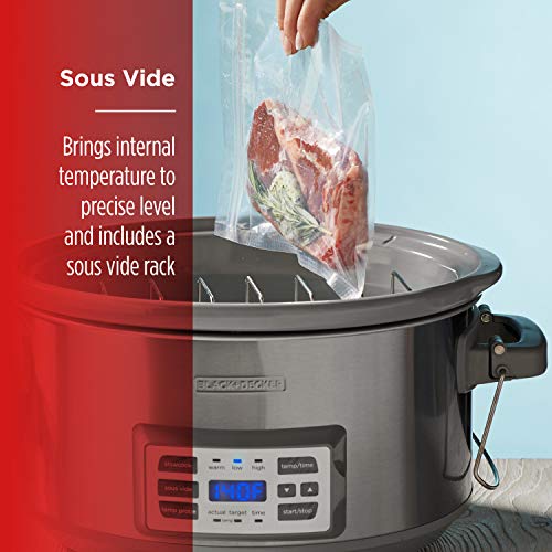 Deluxe Digital Slow Cooker with Sous Vide & Temperature Probe - 7 Quart
