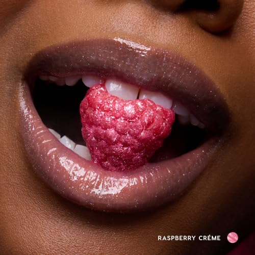 ColourPop Fresh Kiss Lip Gloss Set - Hydrating & Shimmering Lip Balm Trio with Peptides & Hyaluronic Acid, 3 Flavors (Whipped Cream, Raspberry, Peach Mochi) - Vegan & Cruelty-Free