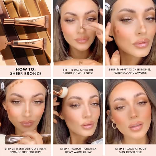 ICONIC LONDON Sheer Bronze Liquid Buildable Bronzer Sun Kiss 0.42 Fl Oz
