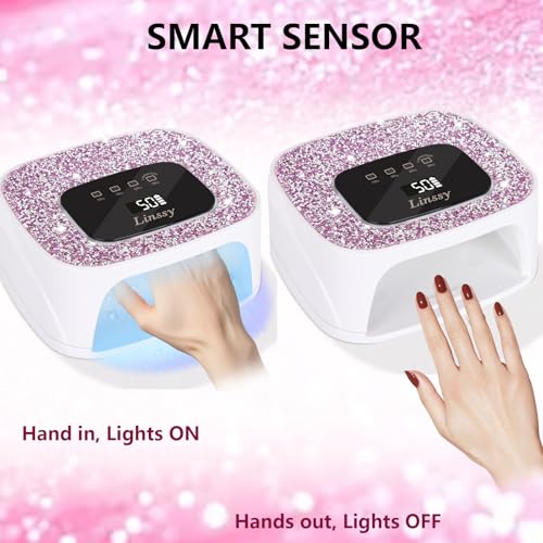 Linssy Rechargeable UV LED Nail Lamp - Portable Cordless Gel Nail Dryer - White1