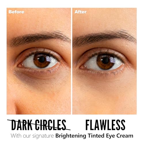 Tinted Eye Cream with Caffeine & Hyaluronic Acid - 0.41 Fl Oz for Dark Circles
