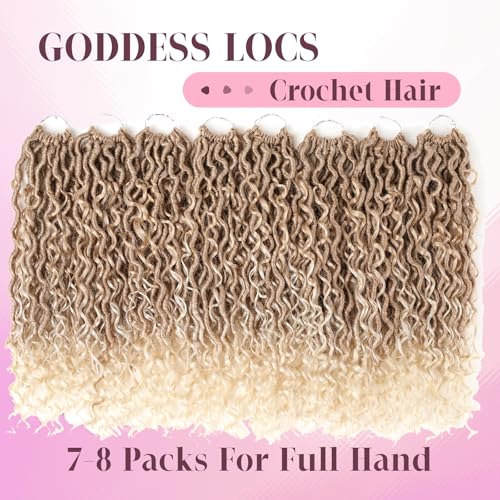 Aipin Faux Goddess Locs Crochet Braids 14 inch (8 Packs) T27/613