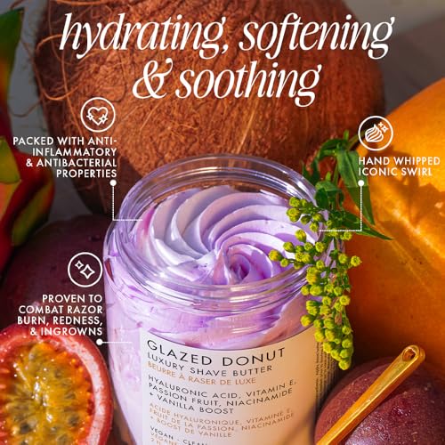 Truly Luxury Hydrating Shave Butter with Glazed Donut Scent - 2 Oz