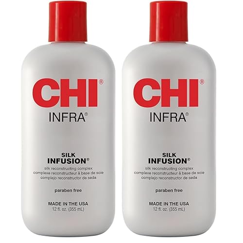 CHI Infra Silk Infusion,Leave-In Reconstructing Treatment To Strengthen & Protect All Hair Types,Alcohol-Free,12 Oz,(Pack of 2)