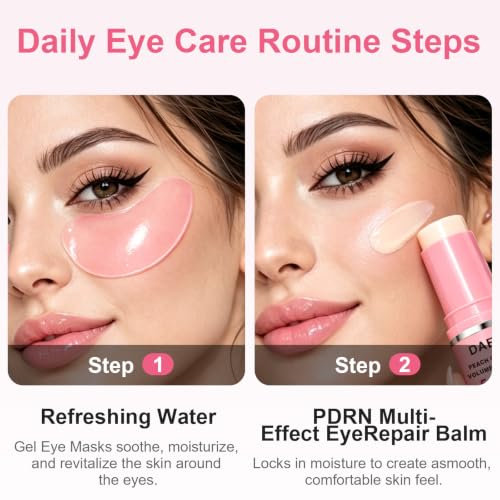 PDRN Collagen Multi Balm Stick & 60 Pcs Eye Patches for Puffiness & Radiance - Variation 1