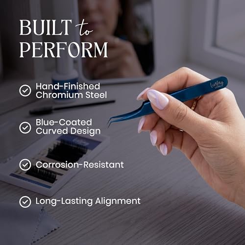 Professional Eyelash Extension Tweezers Curved Volume Fan Tool