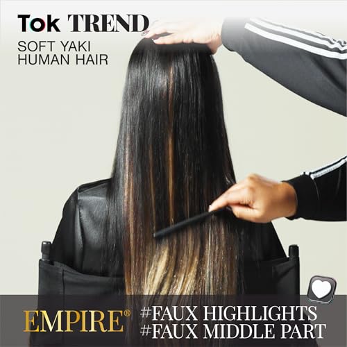 Sensationnel Empire Yaki Human Hair 8in 1B Off-Black Pack of 2