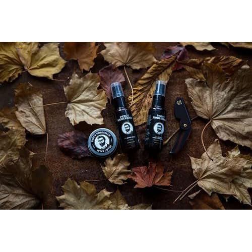 Percy Nobleman Beard Grooming Kit ? Gift Set with Signature Scented Beard Oil (1.7 fl oz), Beard Wash (1.7 fl oz), Beard Balm (0.7 fl oz) & Beard Comb for Softening, Hydration & Beard Maintenance