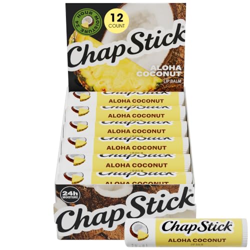 ChapStick Aloha Coconut Lip Balm 0.15oz - Pack of 12, Hydrating & Flavorful