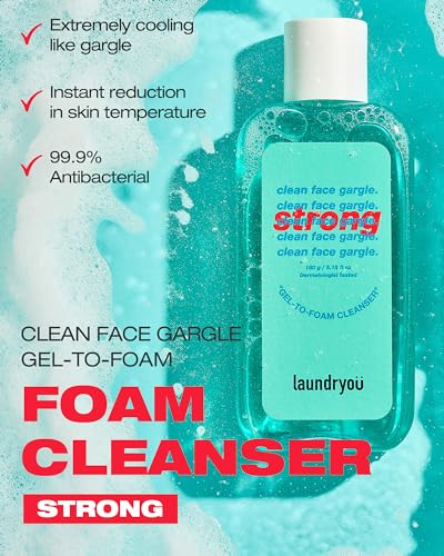 Strong Gel-to-Foam Facial Cleanser with PHA for Oily & Acne-Prone Skin - Korean Skincare, 5.64 fl oz - Variation of THIS listing
