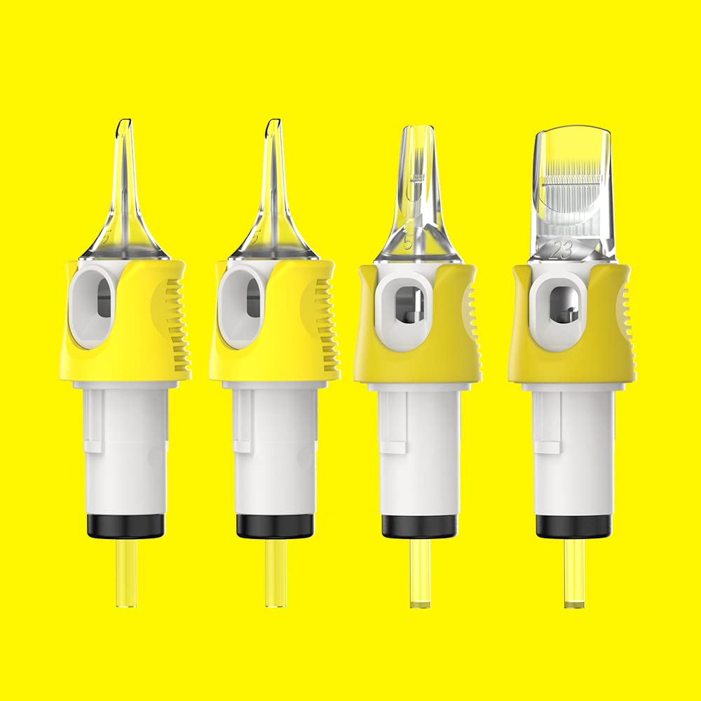 Hawink 3RL Tattoo Needles Cartridge #10 Bugpin 3 Round Liner X-Taper 16PCS with Membrane Professional Disposable Finger Ledge Cartridges EN05S-FG-16-1003RL