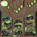 xo, Fetti Glow In The Dark Monster Truck Temporary Tattoos - 50 Foil Styles | Truck Birthday Party Decorations, Boys Pick Up Truck Party Favors, Race Car Temp Tats, Kids Arts and Crafts Supplies