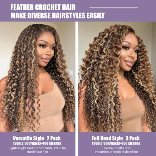 Burmese Curly Crochet Human Hair 4/27 18 Inch 60g - Virgin Synthetic Hair