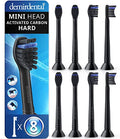 Charcoal Mini Hard Replacement Brush Heads for Philips Sonicare - Black, 8 Pack - Variation of Black / 8 Count