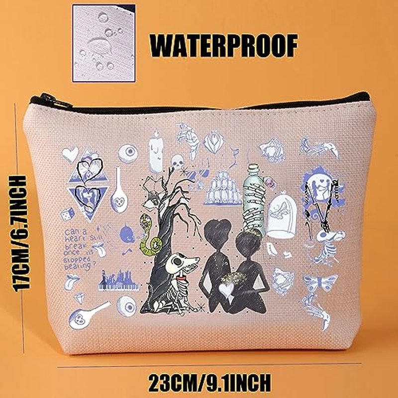 JYTAPP Horror Movie Bride Inspired Cosmetic Bag Halloween Makeup Case For Horror Movie Lover Bride Merchandise Bride Wedding Gift