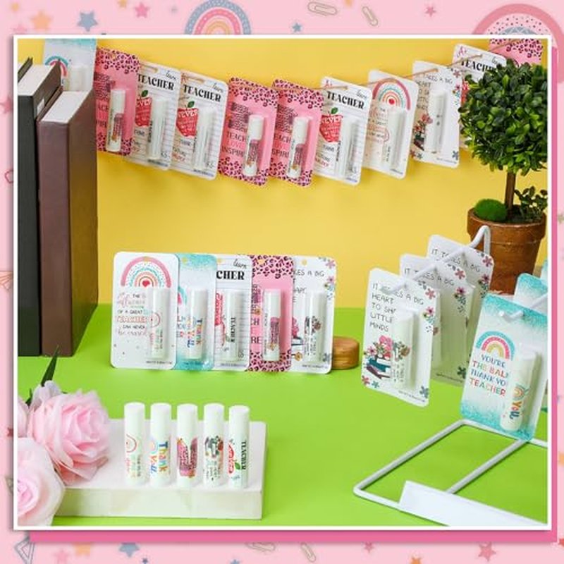 60 Pack Teacher Employee Appreciation Gift Bulk Lip Balm Employee Staff Appreciation Teacher Staff Team Thank You Gift Bulk Honey Flavor Balm Inspirational Party Favors for Women Men (Classic)