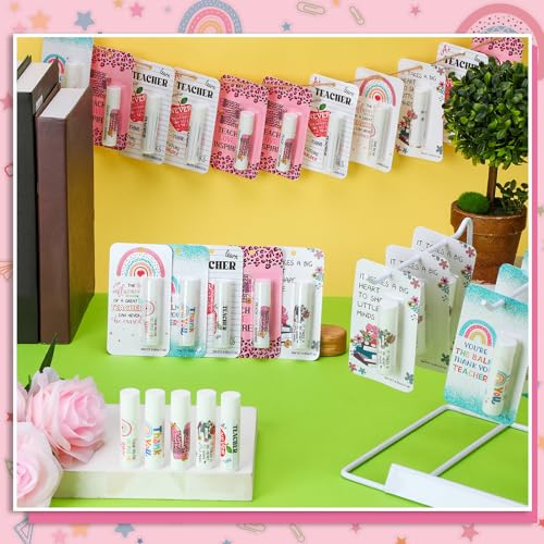 60 Pack Teacher Employee Appreciation Gift Bulk Lip Balm Employee Staff Appreciation Teacher Staff Team Thank You Gift Bulk Honey Flavor Balm Inspirational Party Favors for Women Men (Classic)