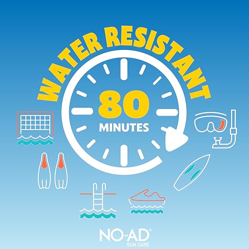 NO-AD SPF 50 Sunscreen Lotion, Hypoallergenic, Broad Spectrum UVA/UVB, Water Resistant 16oz (Pack of 2)