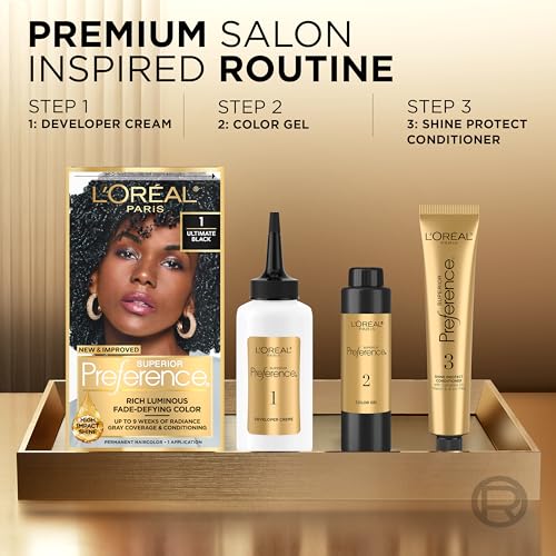 L'Oreal Paris Superior Preference Fade-Defying + Shine Permanent Hair Color, 8 Medium Blonde, Pack of 1, Hair Dye