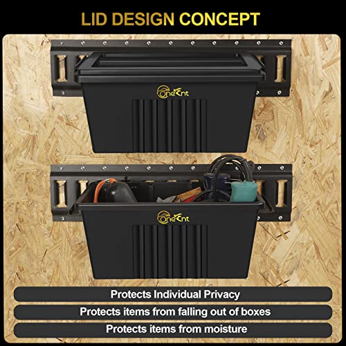 2-Pack Heavy-Duty E-Track Storage Bins 14.5 Inch Long 200 lbs Capacity