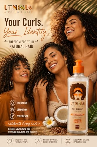 Etniker Hydrating Curl Defining Gel for Wavy & Curly Hair, Soft Hold, No Flakes, 10 oz