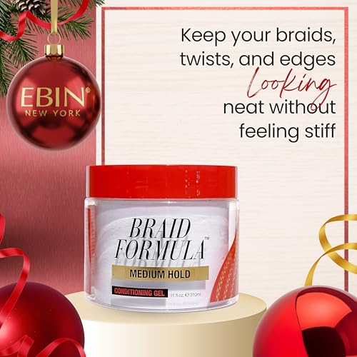 Conditioning Hair Gel for Braids & Twists - Medium Hold, 11oz Pack of 2