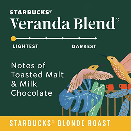 Starbucks Veranda Blend Ground Coffee - Blonde Roast, 6 Pack of 12 oz Bags