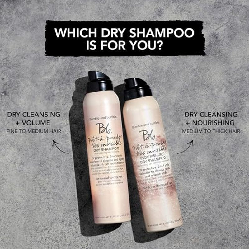 Bumble and bumble. Pr?t-?-powder Tr?s Invisible Volumizing Dry Shampoo | Volumizing, Dry-Cleansing, UV Protective + Absorbs Oil | Curly, Wavy, Straight