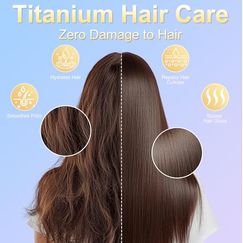 Portable Cordless Hair Straightener & Curler 2-in-1 Mini Flat Iron for Travel