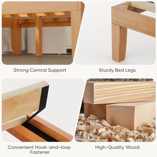 12 Inch Queen Bed Frame with Underbed Storage - Platform Bed, Modern Design